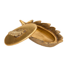 Gold feather Hand Crafted Trinket Box