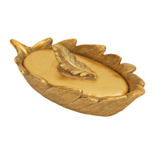 Gold feather Hand Crafted Trinket Box