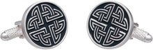 Men's Rhodium Cufflinks Celtic Design