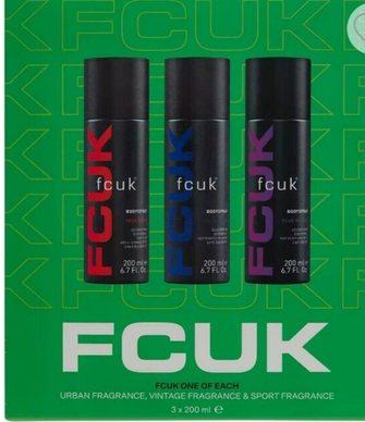 French Connection UK Mens Trio Body Spray Gift Set