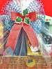 Gift Basket with festive wrap against a red background