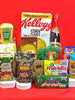 Contents of Joyful Treats Christmas Hamper. Premium snacks, drinks, and festive gifts