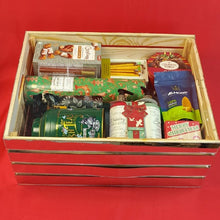 Majestic Glow Crate luxury Christmas hamper filled with festive treats in a wooden gift box