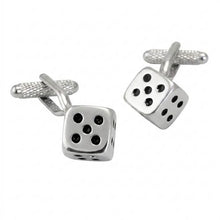 Onyx Art London Silver Dice Cufflinks