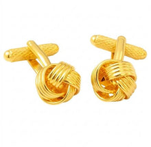 Onyx Art Gold Knot Cufflinks- Timeless Elegance