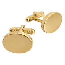 Onyx Art Gold Oval Cufflinks