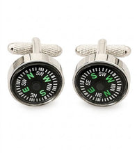 Onyx Art Twin Compass Cufflinks