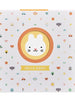 Baby journal with a white background with bunny and kids decorative hard back cover. 