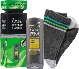 Dove Mens+ Care Extra Fresh Body wash & Socks Gift set