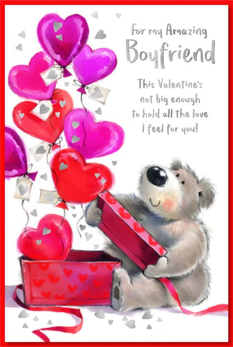 Valentines  for an amazing boyfriend Day Card