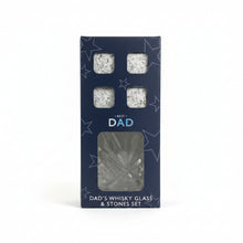 Best Dad Whiskey Glass & Stones Set
