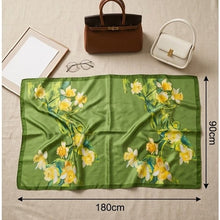 Emerald & Flora Silk XL Scarf