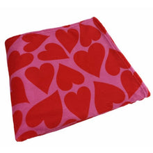 Love Heart Fleece Throw Blanket