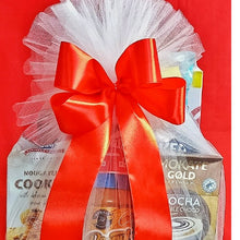 Colorful gift hamper for corporate and festive gifting in Nigeria with assorted food items and treats