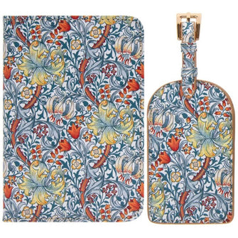 Golden Lily Passport cover and Luggage Tag Gift Set