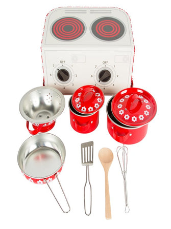 Red Daisies Play Toy Cooking Set for kids